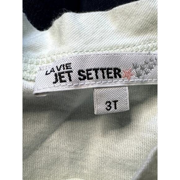 La Vie Jet Setter Lime Green Cap Sleeve Miss Coco Tee Shirt Toddler Girl Size 3T - Picture 3 of 4